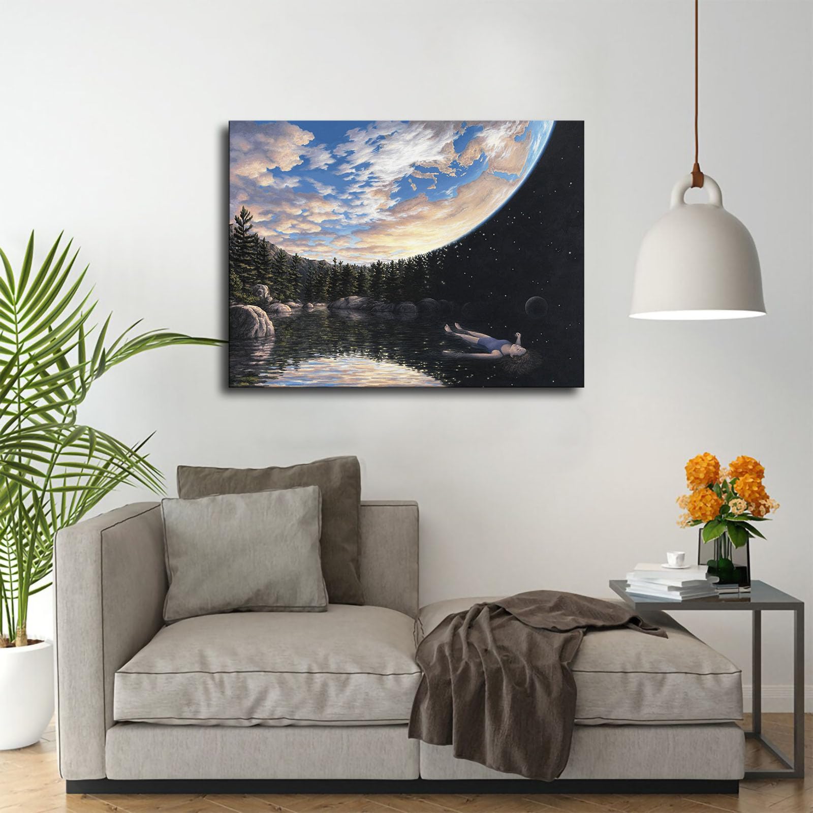 Amazon.com: Phenomenon of Floating By Rob Gonsalves Poster Canvas